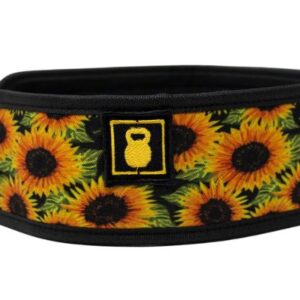 The 2POOD 3-inch Weightlifting Belt in sunflowers