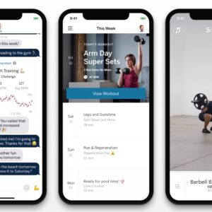 Screenshots of the Future fitness app